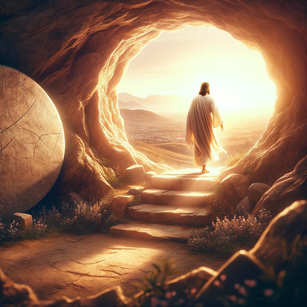 he is risen. 

Mừng Chúa Phục sinh tới mọi người nha.