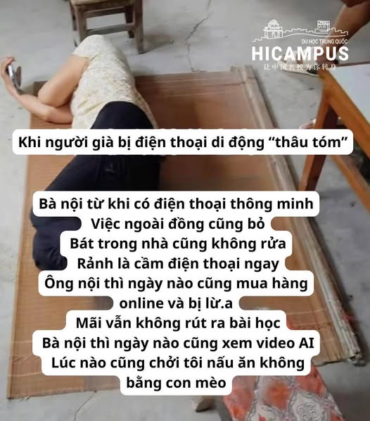 Khi người già cũng nghiện smartphone
