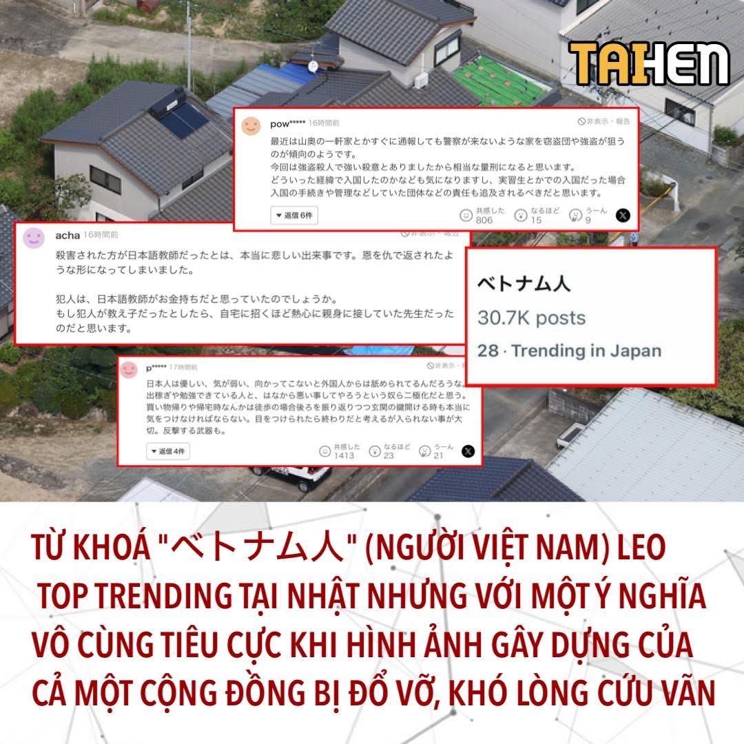 "Lại là người Việt Nam à" "hết chịu nổi với người Việt Nam"... bình luận của người Nhật về vụ