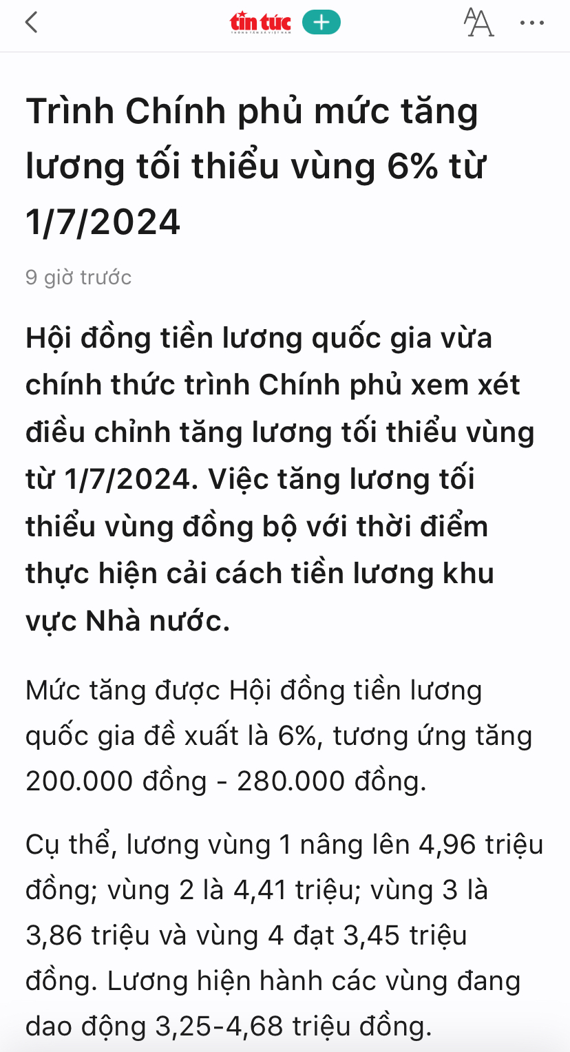 Được tăng lương rồi