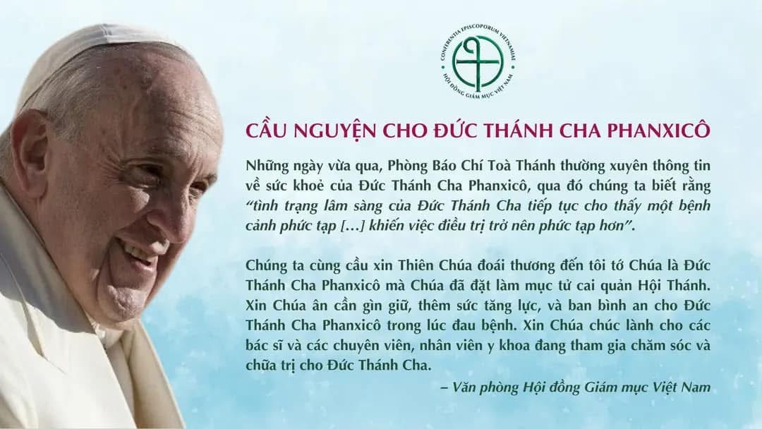 Cùng cầu nguyện cho Đức Thánh Cha