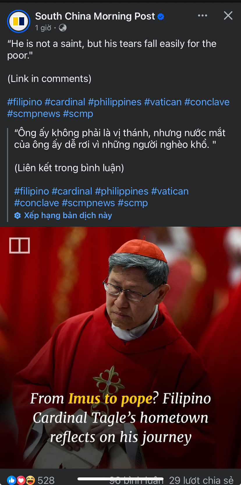 Khắp nơi đều quan tâm ai sẽ tân giáo hoàng