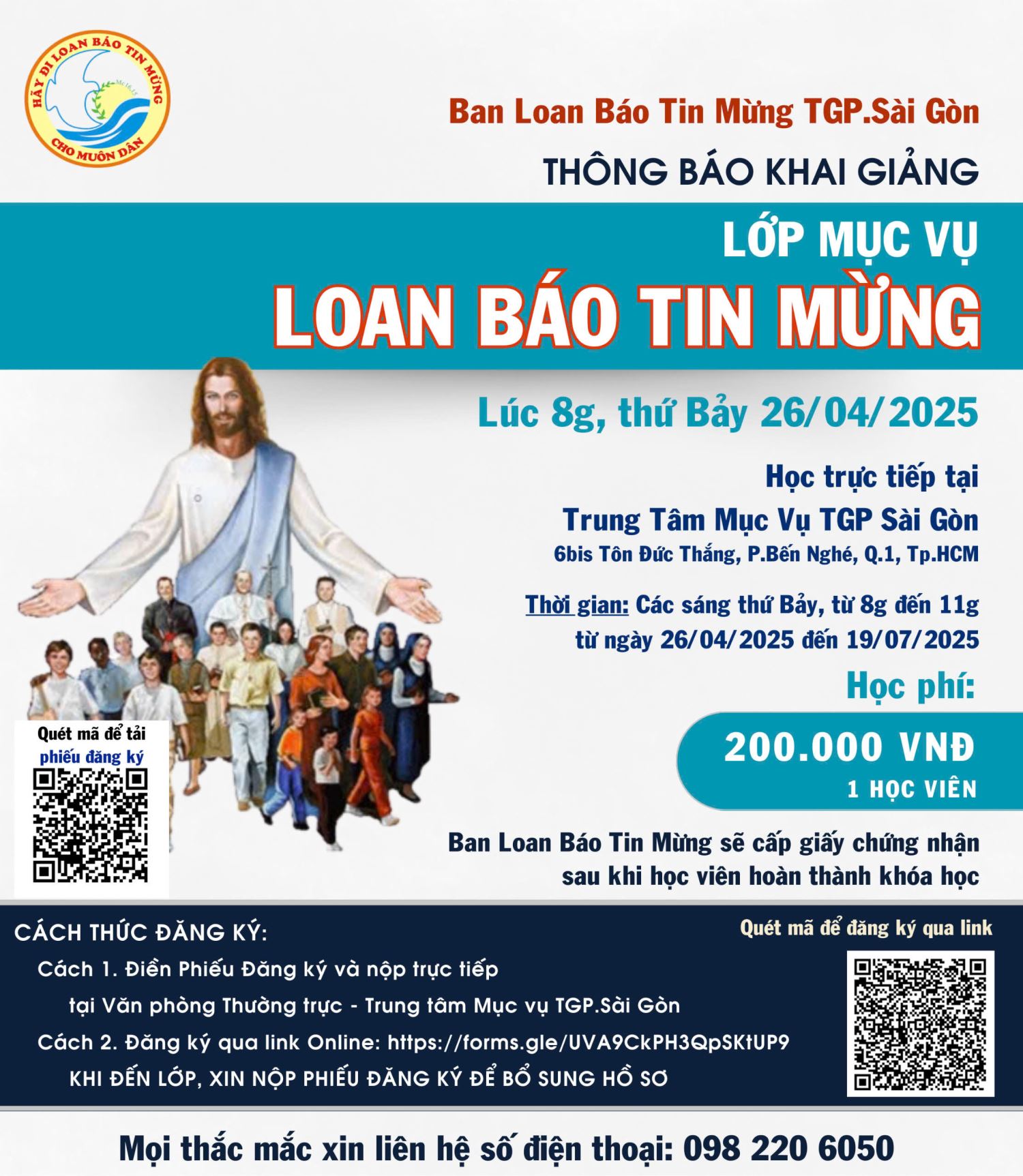 Lớp mục vụ loan báo tin mừng