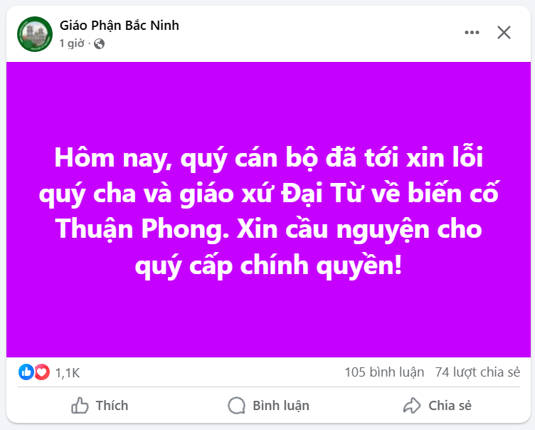 Mong sẽ không còn tình trạng gây khó khăn trong các sinh hoạt tôn giáo như biến cố vừa qua