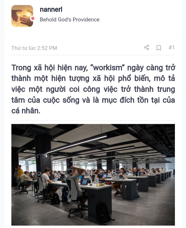 Workism. Chủ đề rất hay.