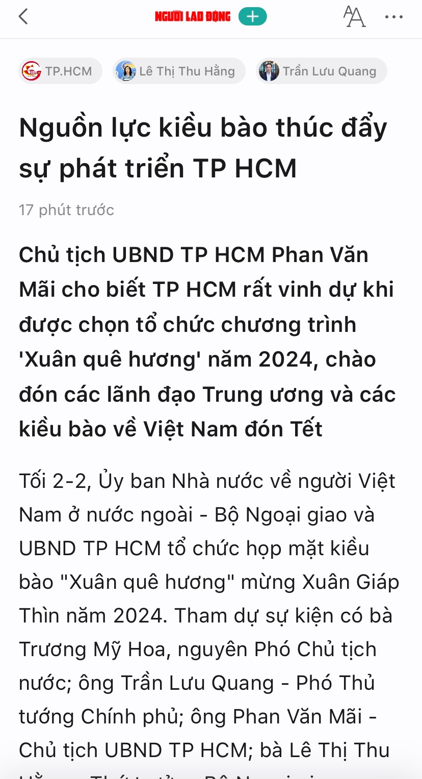 Tết rồi - Kiều bào lại thành khúc ruột ngàn dặm