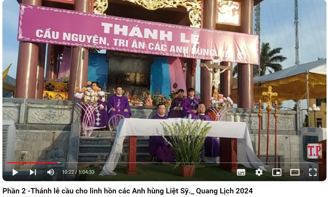 Thánh lễ cầu cho linh hồn các Anh hùng Liệt Sỹ._ Quang Lịch 2024
Link: https://www.youtube.com/watch?v=25JZv4Hb97g