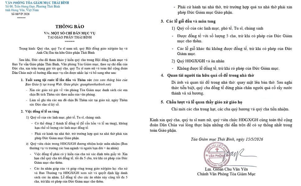 phailamgi_GP Thái Bình giới hạn việc đồng tế trong một số lễ an táng, giỗ đầu và mãn tang_cv2.jpg